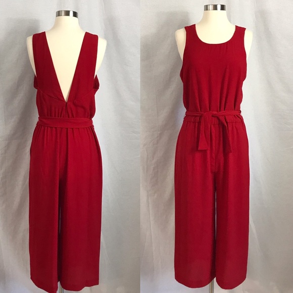 Zara Pants - Euc✨ZARA Red Jumpsuit Large